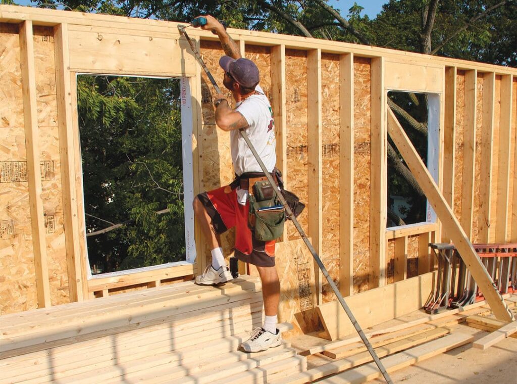 Step 4 to Frame a Wall Parallel to Ceiling Joists
