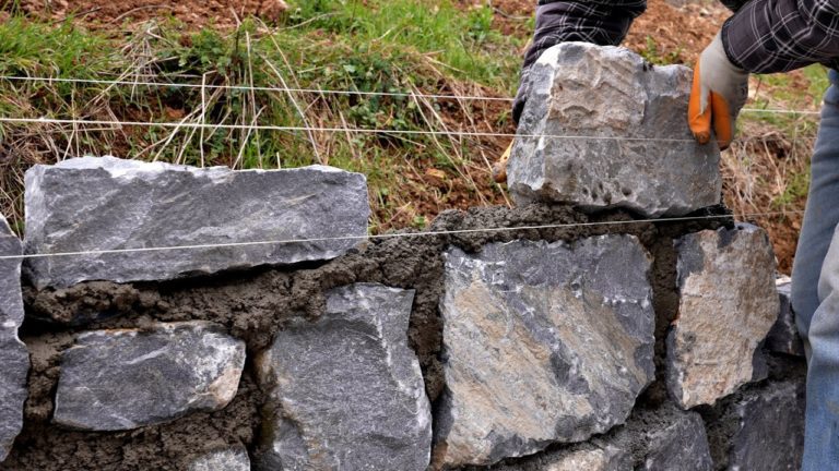 How To Build a Stone Wall with Mortar